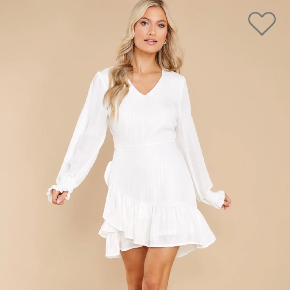 White Long Sleeve Dress